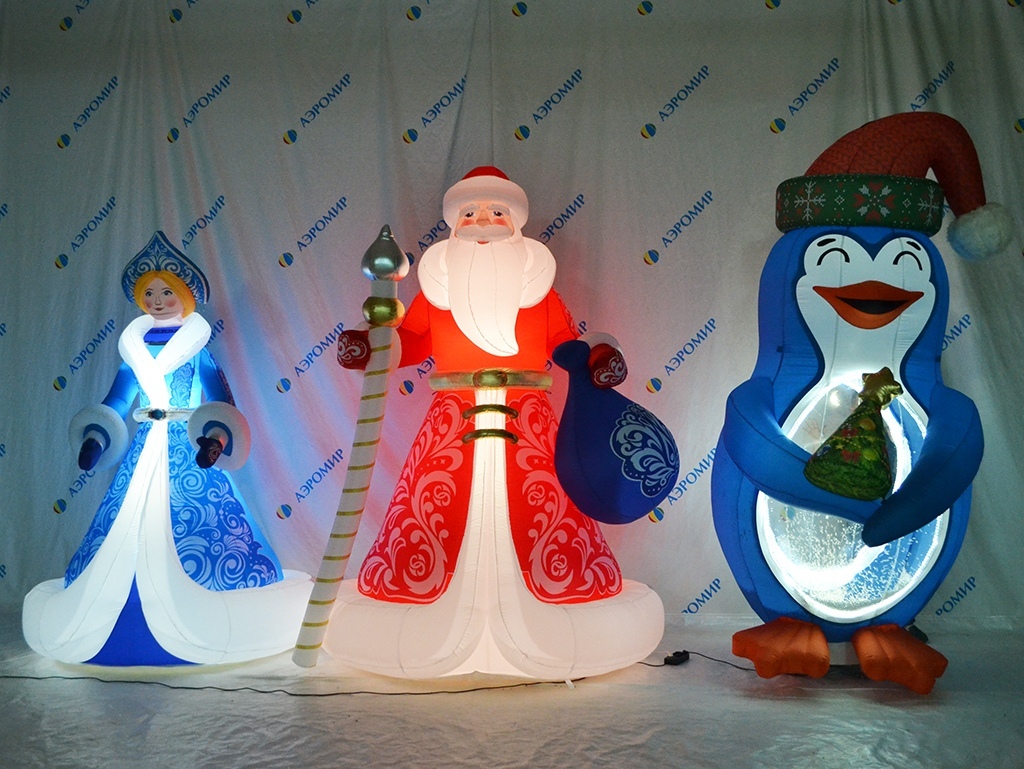 Фотоотчет новогодние надувные фигуры с подсветкой